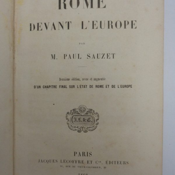 ROME DEVANT L'EUROPE.