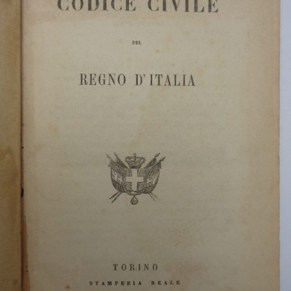 CODICE CIVILE DEL REGNO D'ITALIA.