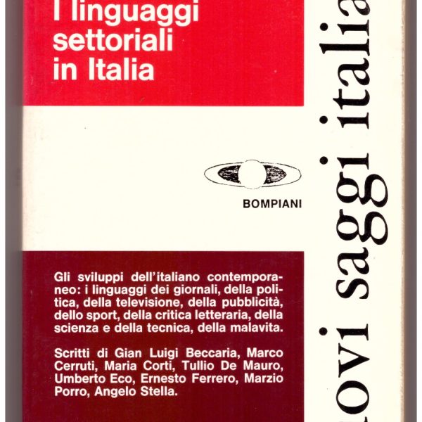 I linguaggi settoriali in Italia
