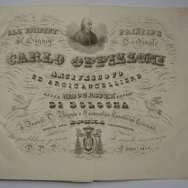 MODERNA COLTURA CALLIGRAFICA, a mano posata e calante. Opera di Biagio e Costantino Santerini, fratelli cesenati; stati pel corso d'anni ventidue maestri di calligrafia nel patrio ginnasio.