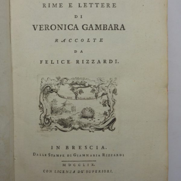 RIME E LETTERE DI VERONICA GAMBARA...