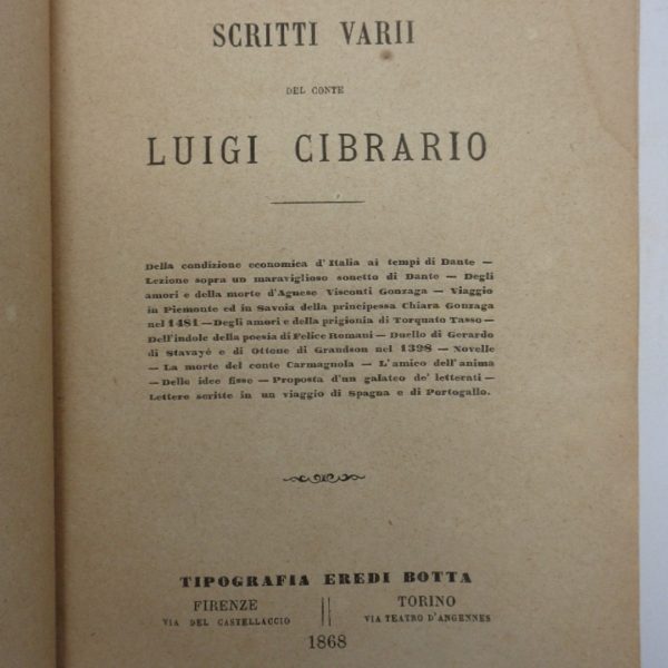 SCRITTI VARII.