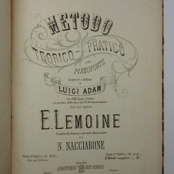 METODO TEORICO-PRATICO PER PIANOFORTE (Seconda parte. Esercizi).