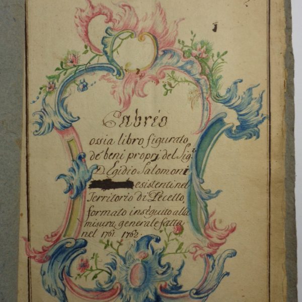 CABREO DI PROPRIETร IN PECETTO di Valenza. 1762.