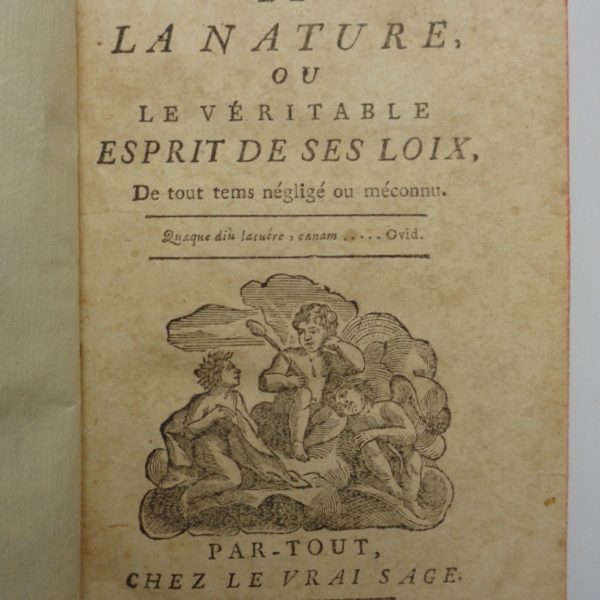 CODE DE LA NATURE, ou le veritable esprit de ses loix...