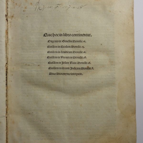 QUE HOC IN LIBRO CONTINENTUR... (1512). Seguito da: QUAE HOC IN LIBRO CONTENITUR... (1513). Seguito da: EXPLANATIO ORIGENIS ADAMANTIJ PRESBYTERI IN EPISTOLA PAULI AD ROMANOS... (1512).
