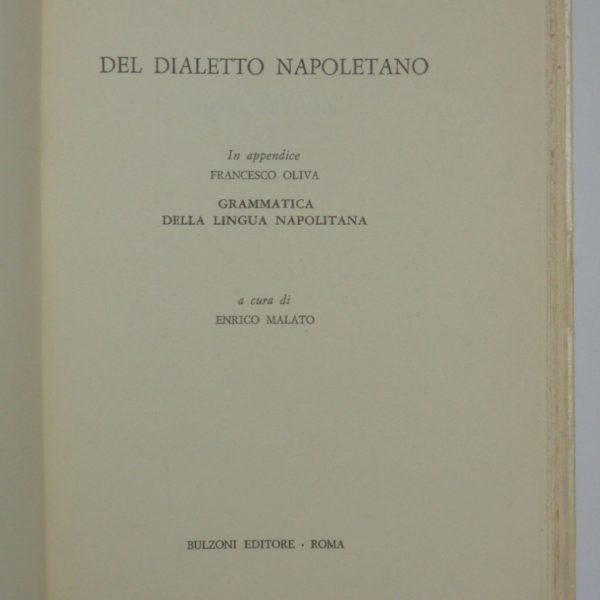 Del dialetto napoletano