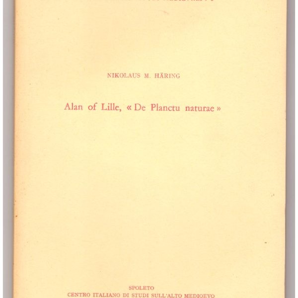 Alan of Lille, "De Planctu naturae"