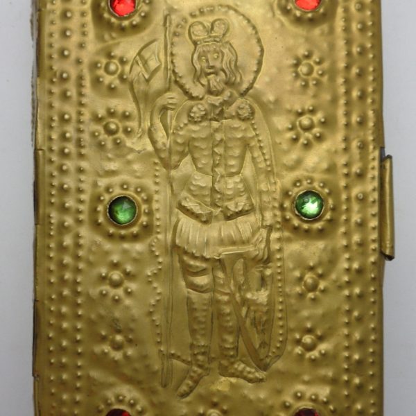 POLOWI?NI NEBE-KLร?, OBSAHUJรCร POBOลฝNร MODLITBY (Chiave di mezzo-cielo contenente preghiere devozionali). Legatura in metallo dorato a sbalzo con inserti di pietre dure colorate - 1834.