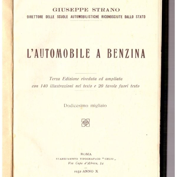 L'AUTOMOBILE A BENZINA.