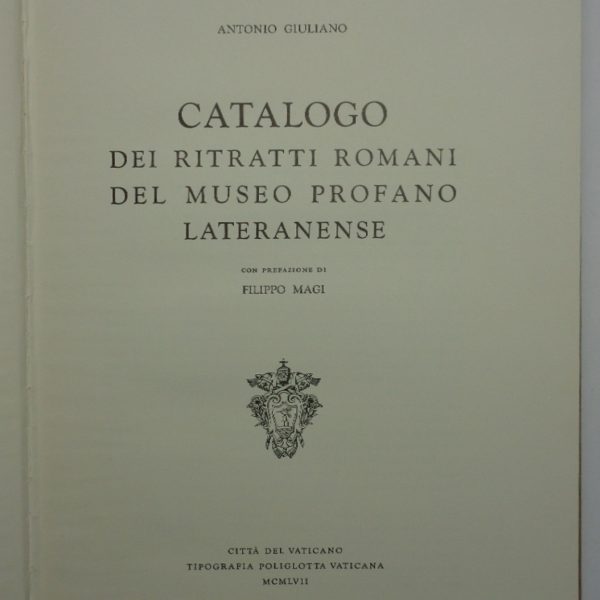 Catalogo dei ritratti romani del Museo Profano Lateranense