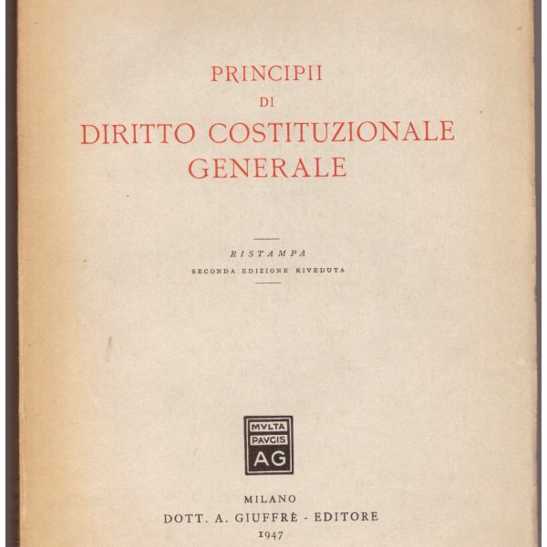 PRINCIPII DI DIRITTO COSTITUZIONALE GENERALE.