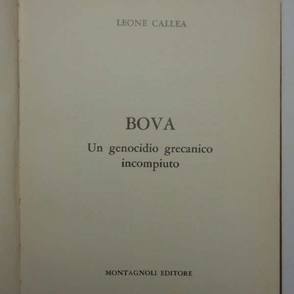 Bova. Un genocidio grecanico incompiuto