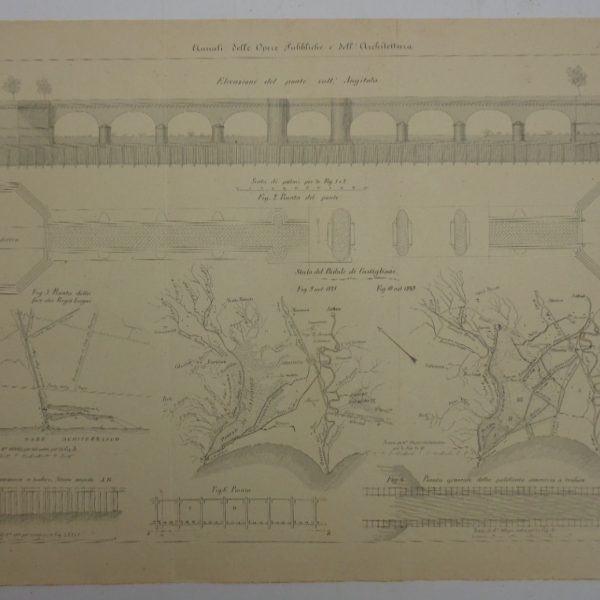 ELEVAZIONE DEL PONTE SULL'AUGITOLA (1850).