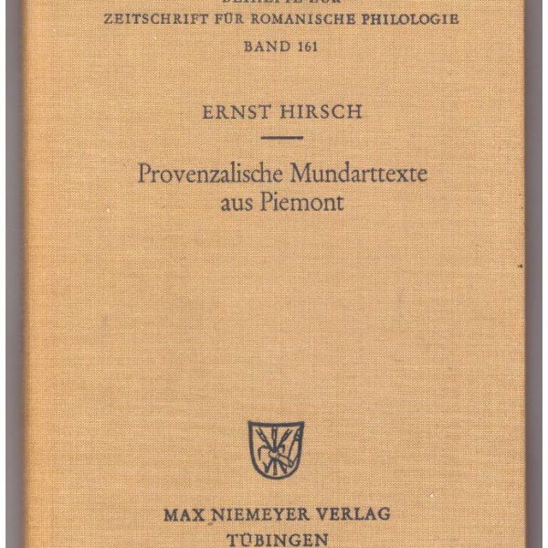 PROVENZALISCHE MUNDARTTEXTE AUS PIEMONT.