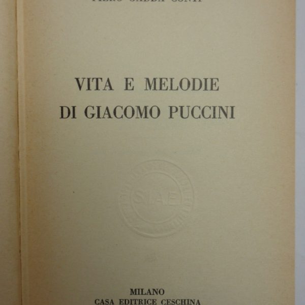 VITA E MELODIE DI GIACOMO PUCCINI.