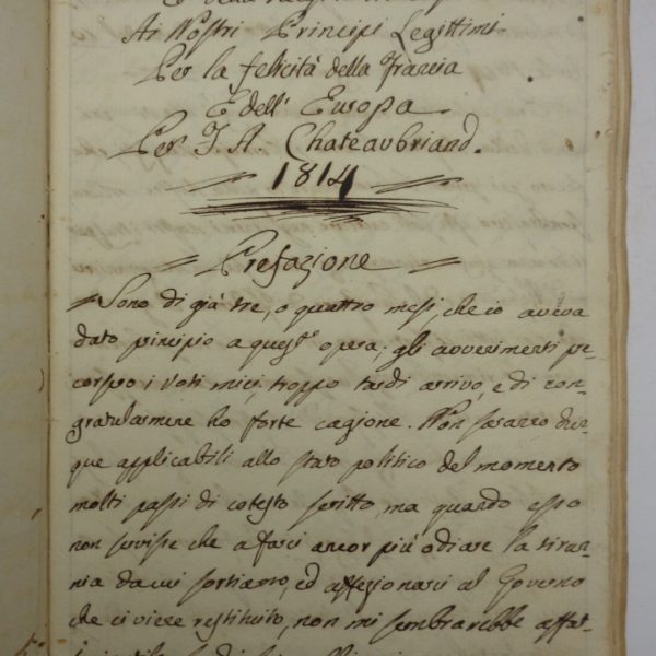 DI BUONAPARTE, DEI BORBONI E DELLA NECESSITÀ DI RIUNIRSI ai nostri Principi Legittimi, per la felicità della Francia e dell'Europa. Segue: SUPPLEMENTO ALL'OPERA intitolata Di Buonaparte e dei Borboni […] Segue: LETTERA DI UN ITALIANO AL SIGNOR DE CHATEAUBRIAND autore dell'opera intitolata Buonaparte e i Borboni.