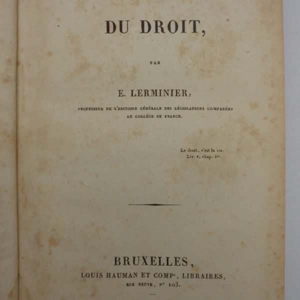 PHILOSOPHIE DU DROIT.